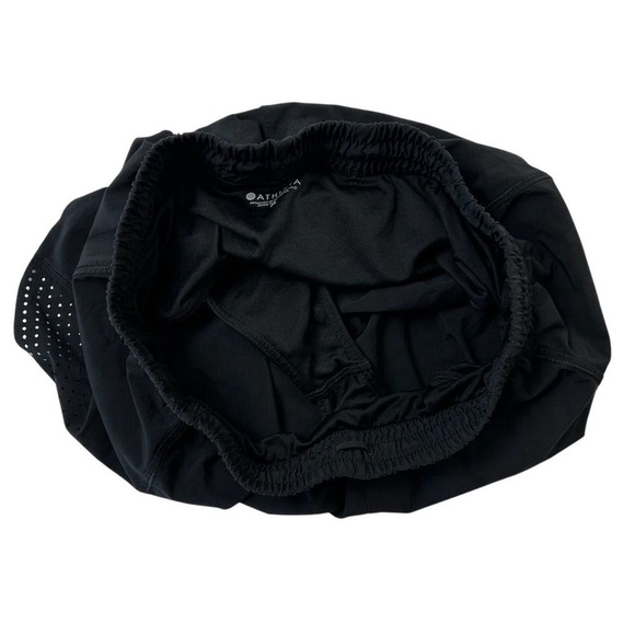 Athleta Women's Black Running Shorts Size M Elastic Waist Vented Sides - Picture 3 of 7